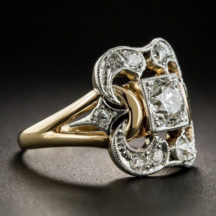 Vintage Sparkle Statement Ring
