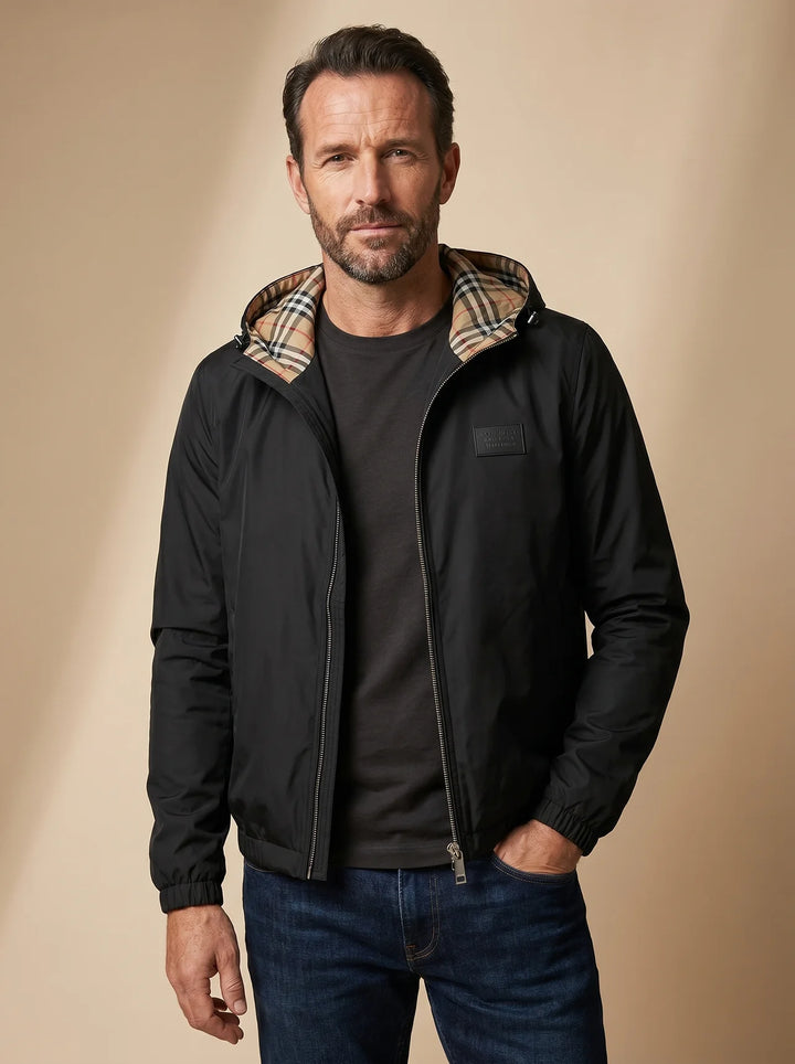 BRAM | CHECK HOODED JACKET