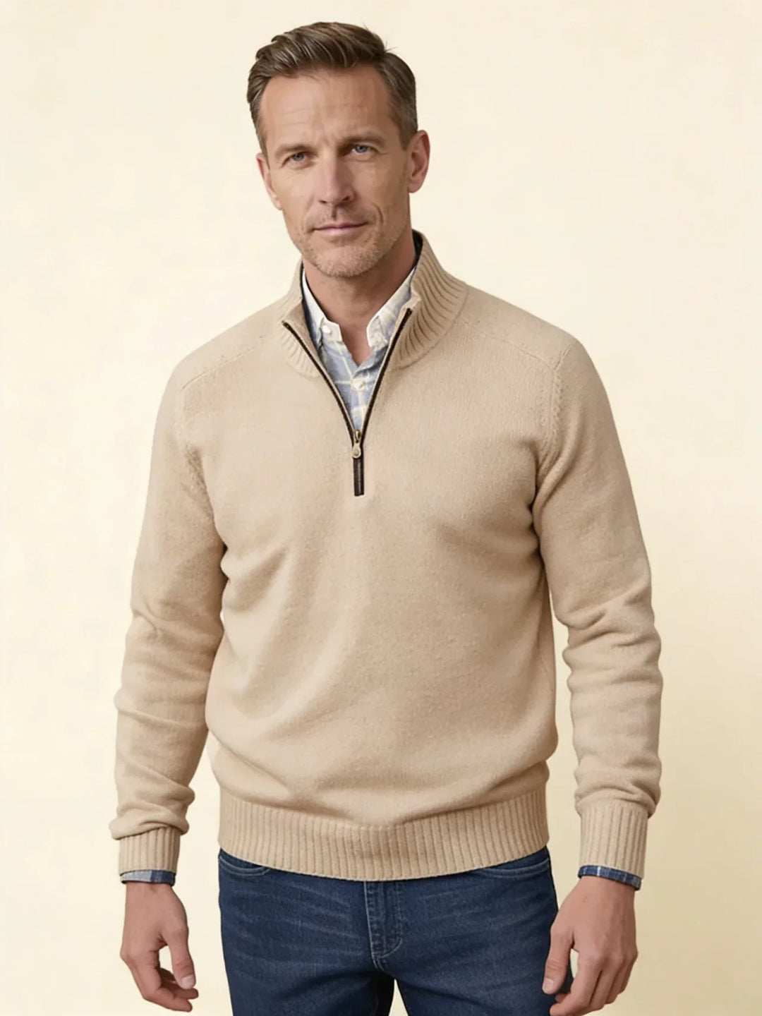 BROOKS | ZIP COLLAR PULLOVER