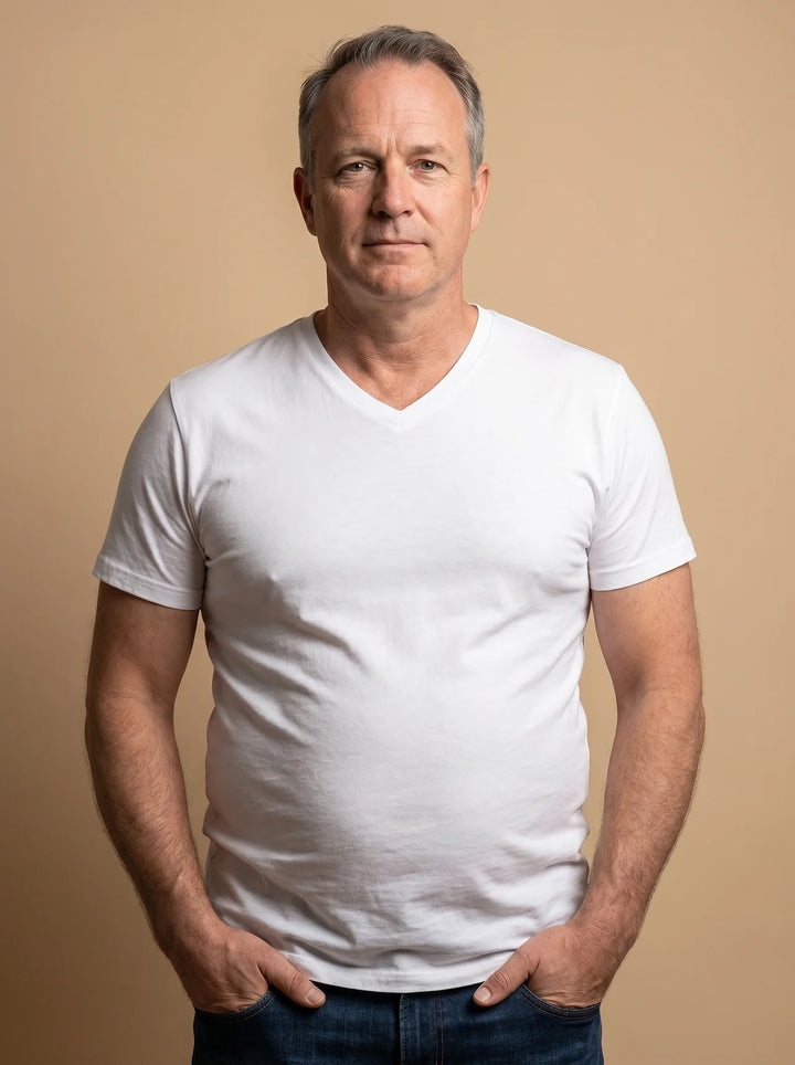 Enrico | V-neck Cotton T-Shirt