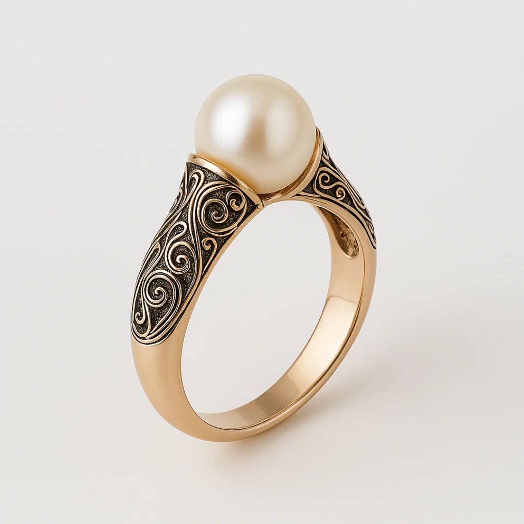 Vintage Luminous Halo Ring