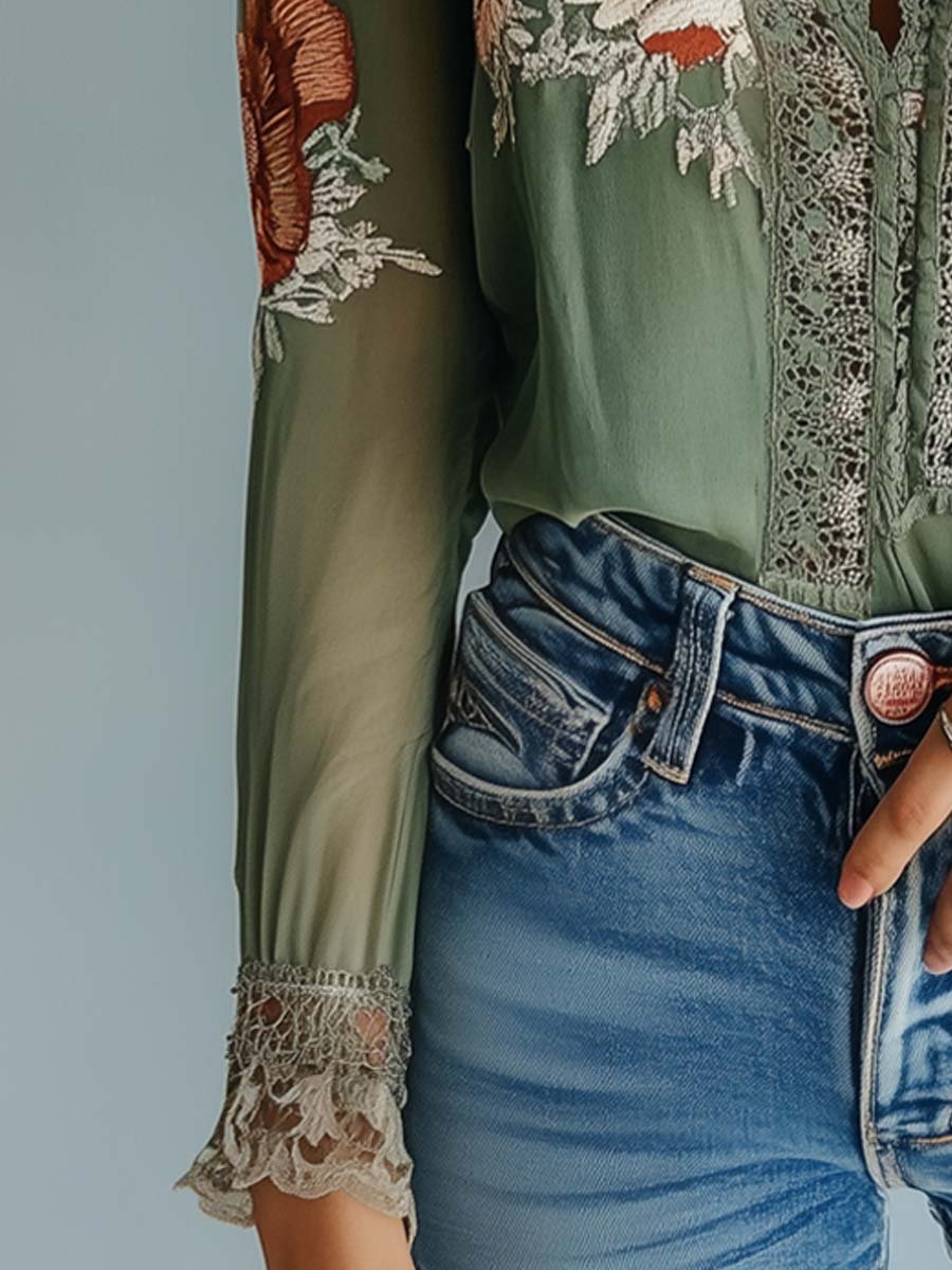 Patricia | Floral Lace Blouse