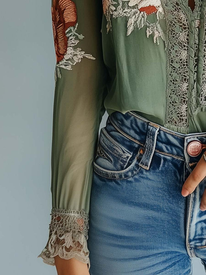 Patricia | Floral Lace Blouse