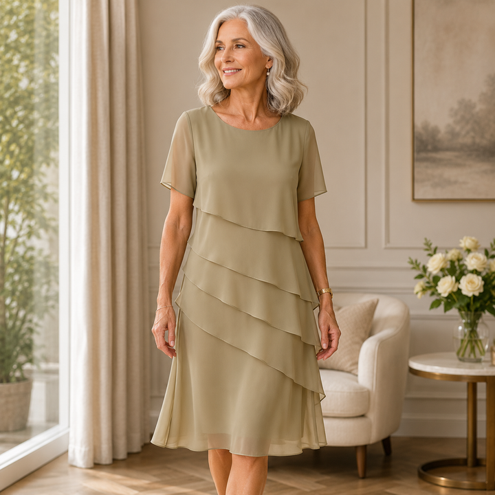 Evelyn™ Layered Midi Dress