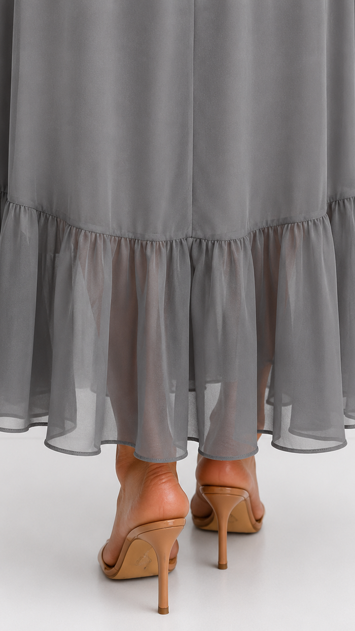 Isabelle™ | Graceful Chiffon Wrap Maxi Dress