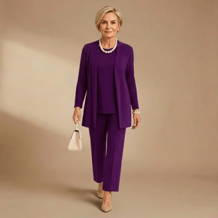 Wendy | Cardigan, Top &amp; Trousers Set