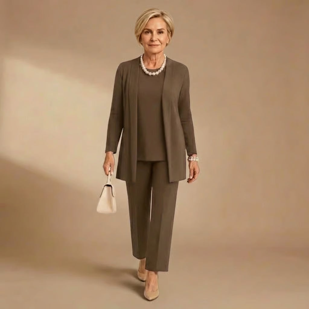 Wendy | Cardigan, Top &amp; Trousers Set