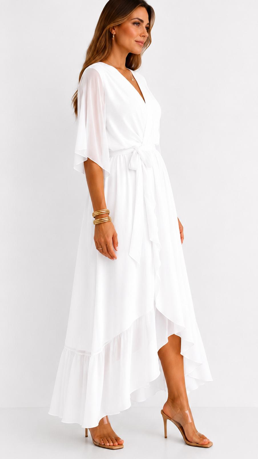 Isabelle™ | Graceful Chiffon Wrap Maxi Dress
