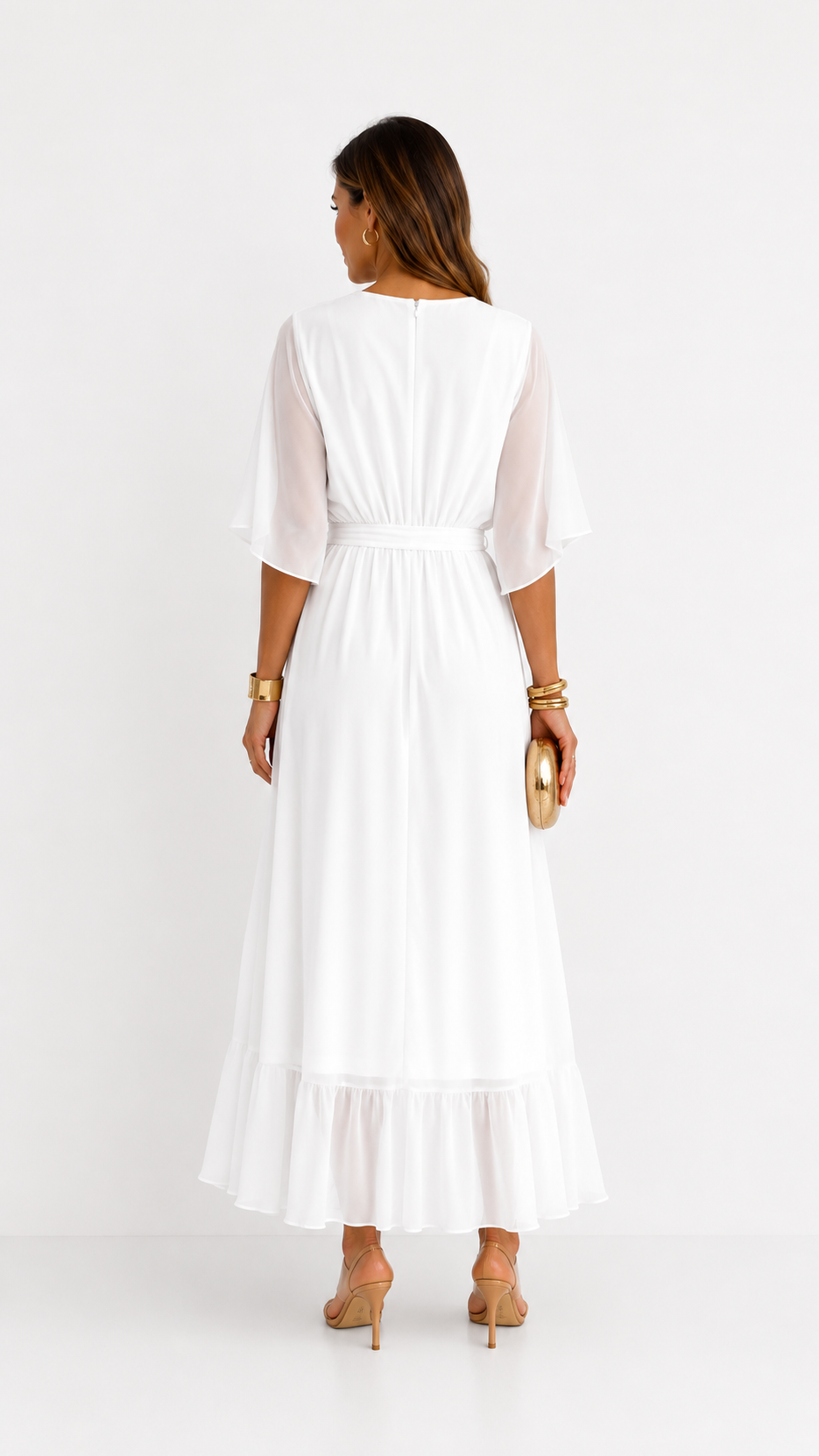 Isabelle™ | Graceful Chiffon Wrap Maxi Dress