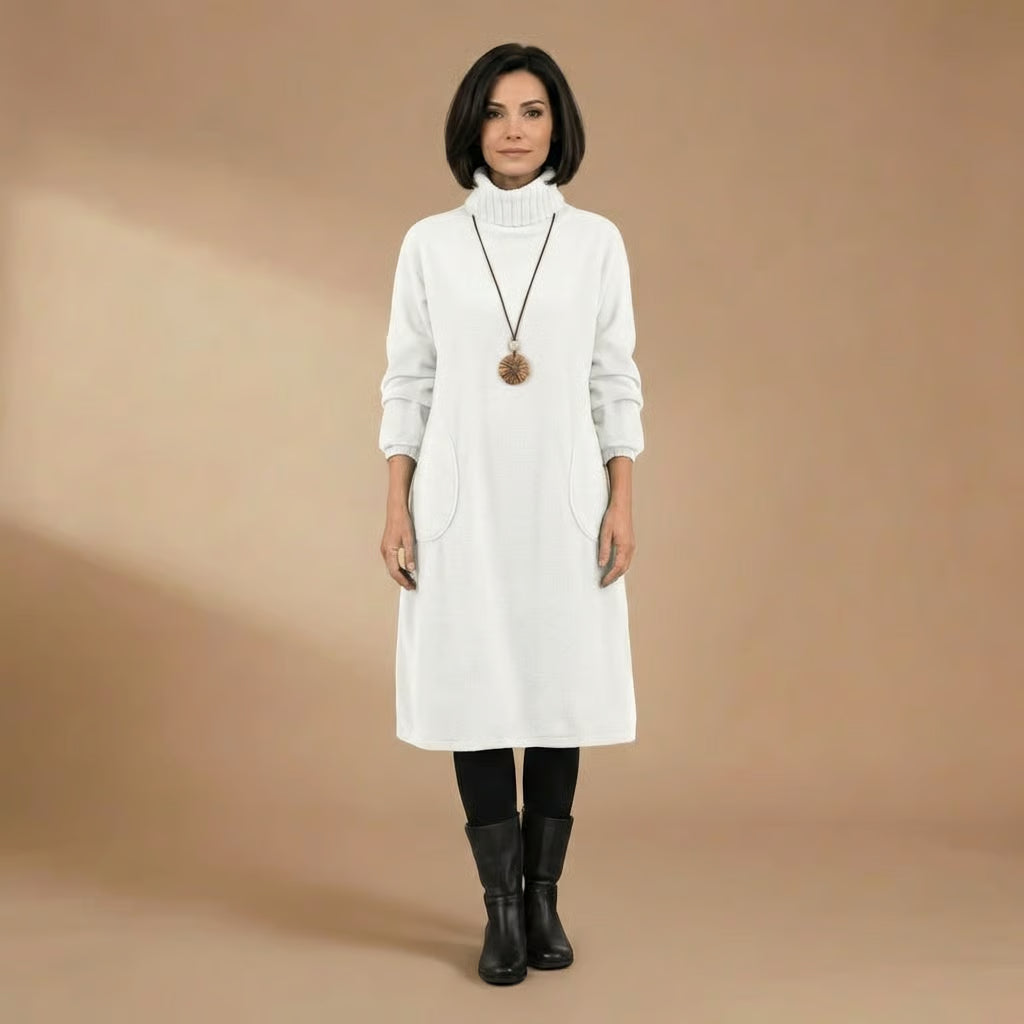 Tracy | Cozy Turtleneck Midi Dress