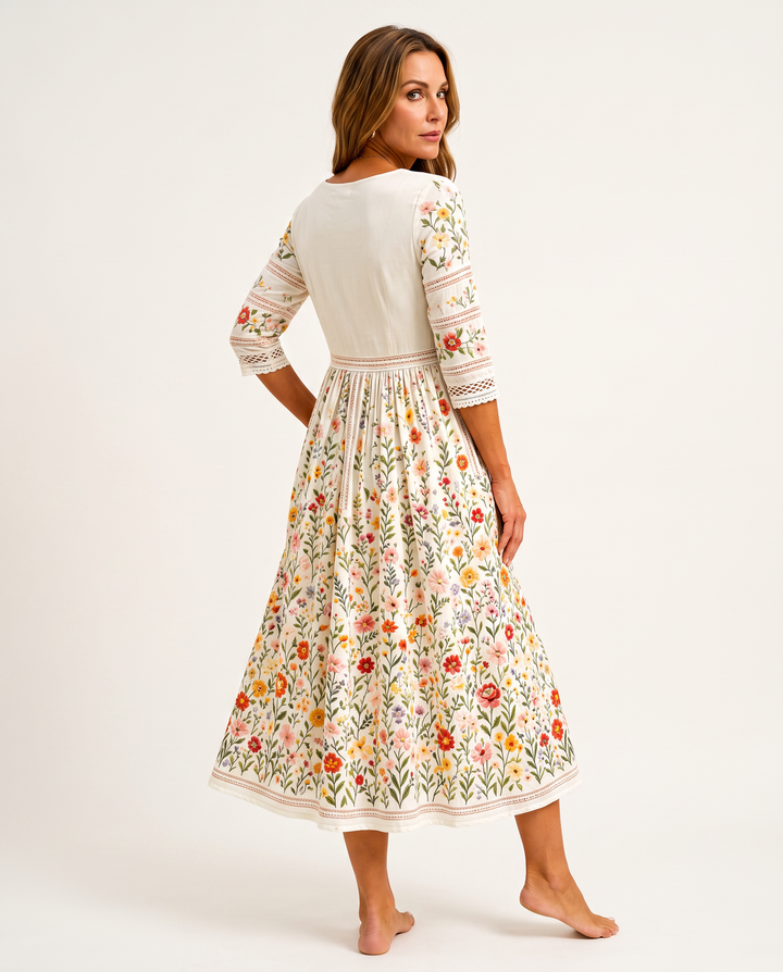 Elodie™ Wildflower Lace Midi Dress
