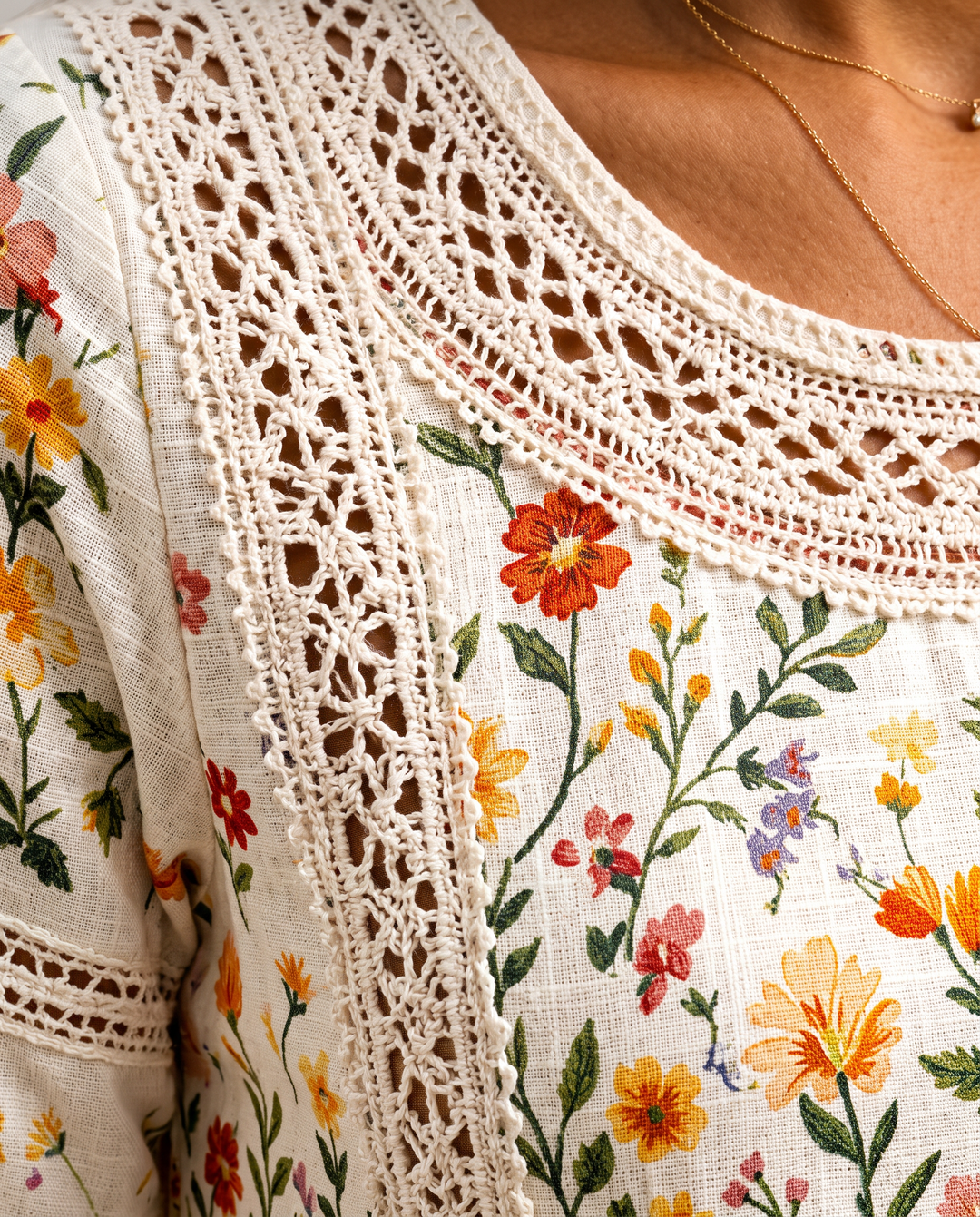 Elodie™ Wildflower Lace Midi Dress