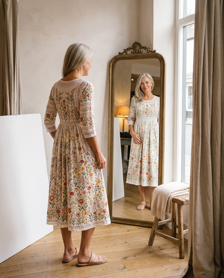 Elodie™ Wildflower Lace Midi Dress