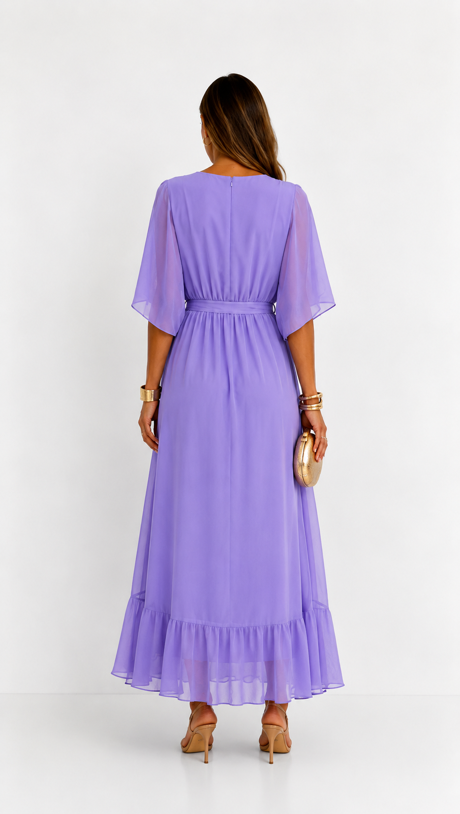 Isabelle™ | Graceful Chiffon Wrap Maxi Dress